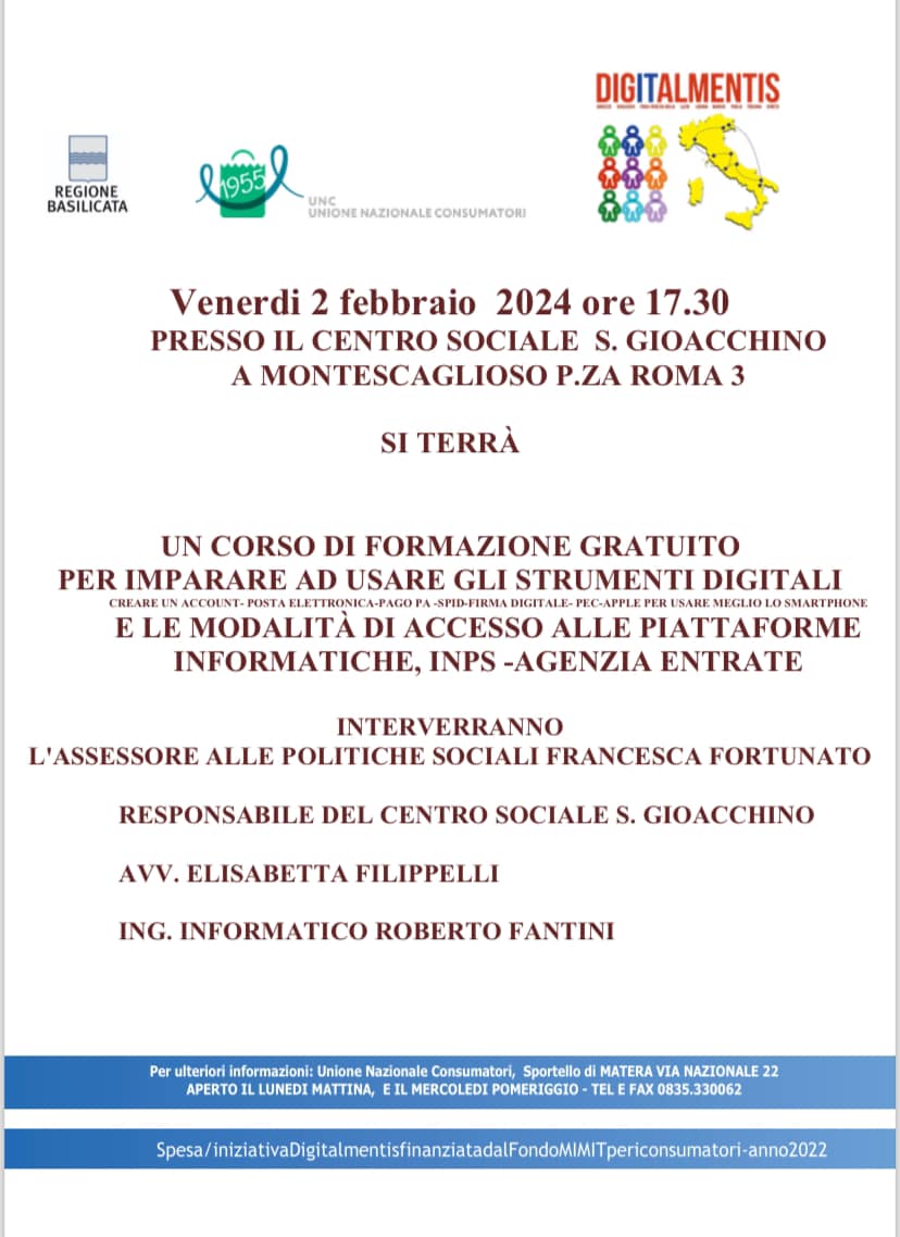 corso digitalmensis montescaglioso