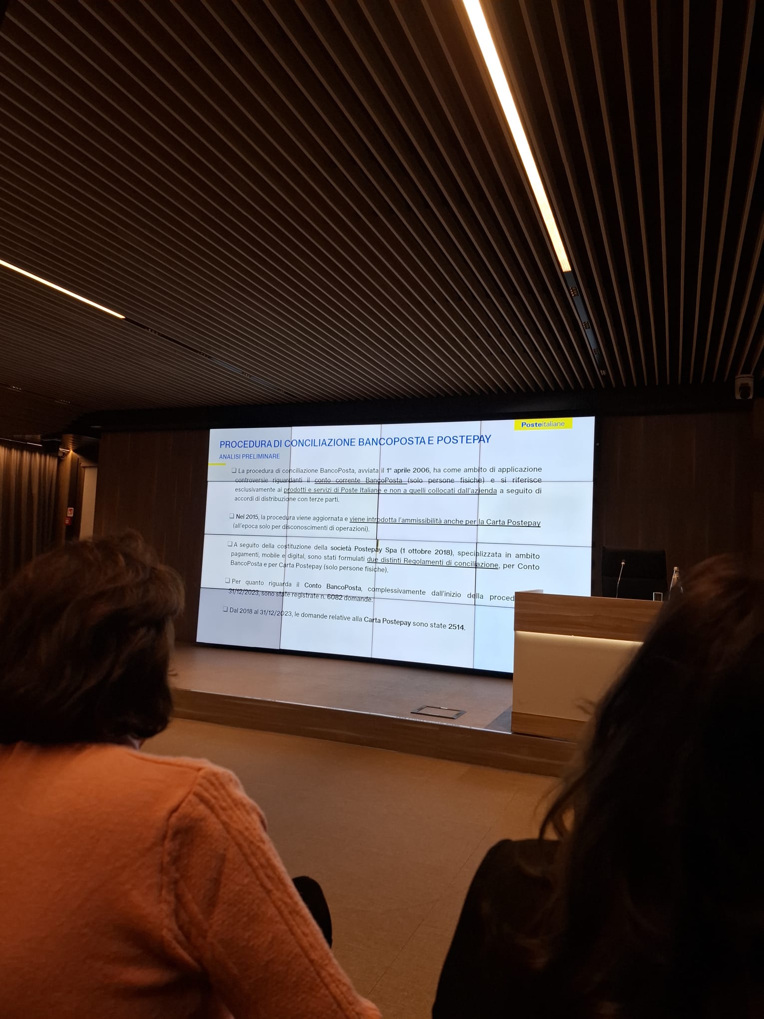 aggiornamento conciliazione Poste italiane